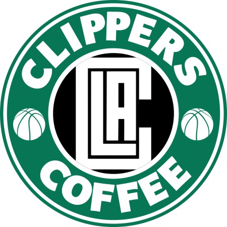 Los Angeles Clippers Starbucks Coffee Logo vinyl decal